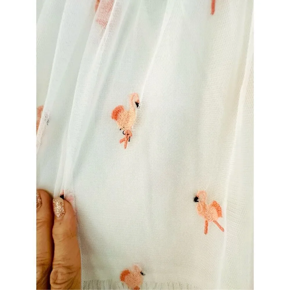 NWT Flamingo Embroidered Jersey Dress from Stella McCartney Kids.  Size 12